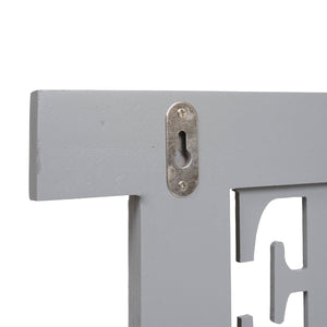 Wandgarderobe Garderobenpaneel Shabby-Look Vintage 55x21cm grau-blau Home