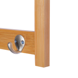 Wandgarderobe mit Haken platzsparend zur Wandmontage Holz