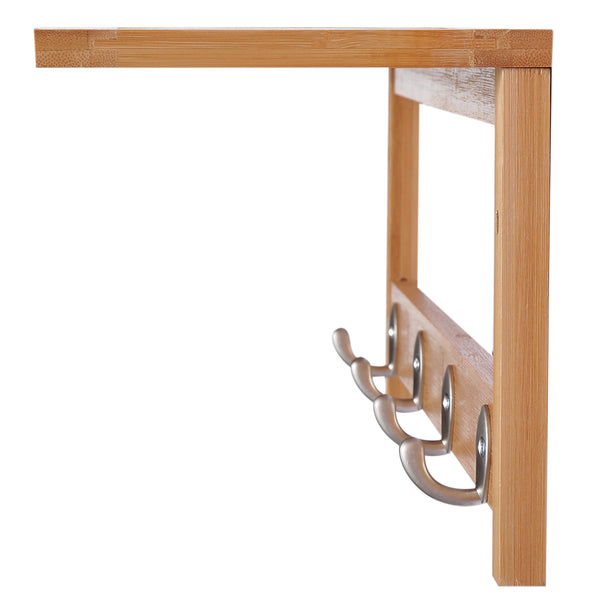 Wandgarderobe mit Haken platzsparend zur Wandmontage Holz