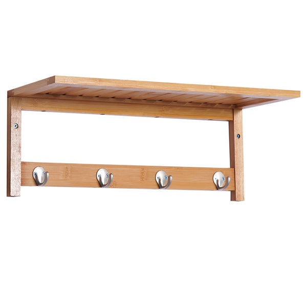 Wandgarderobe mit Haken platzsparend zur Wandmontage Holz