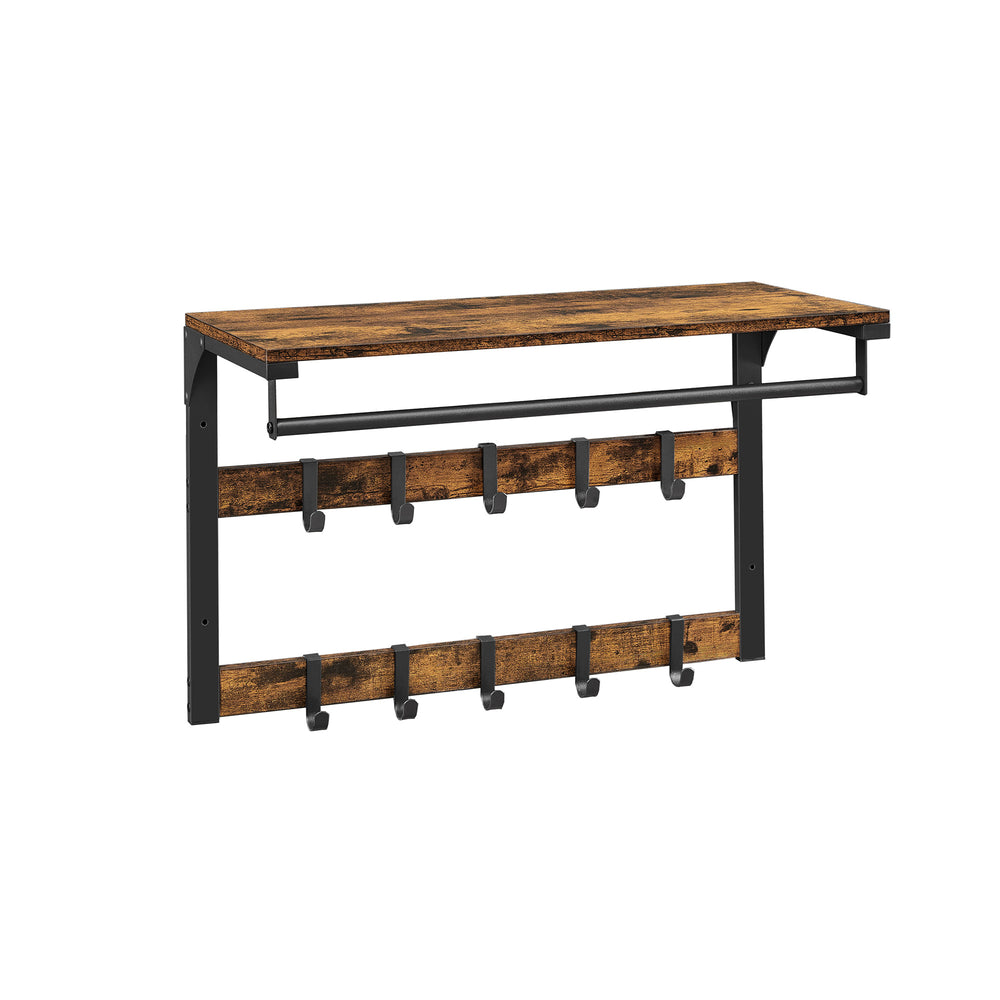 Wandgarderobe Kleiderhakenleiste mit 10 Haken