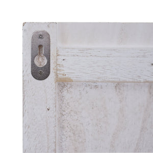Wandgarderobe mit Pinnwand Garderobenpaneel 8 Haken 91x60cm weiss shabby