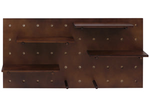 Wandpaneel Wandregal Steckboard Lochplatte 4 Ebenen 100x50cm braun