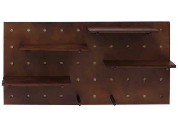 Wandpaneel Wandregal Steckboard Lochplatte 4 Ebenen 100x50cm braun