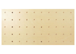 Wandpaneel Wandregal Steckboard Lochplatte 4 Ebenen 100x50cm naturfarben