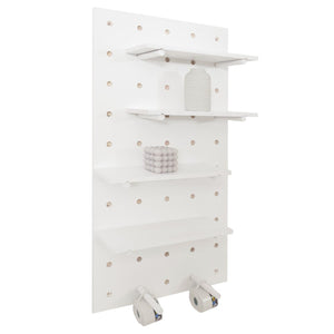 Wandpaneel Wandregal Steckboard Lochplatte 4 Ebenen 100x50cm weiss