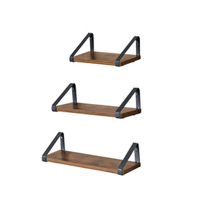 Wandregal 3er-Set Braun