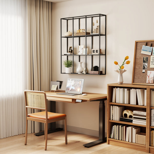 Wandregal Metallregal industriell mit 9 Fächern für Wohnzimmer