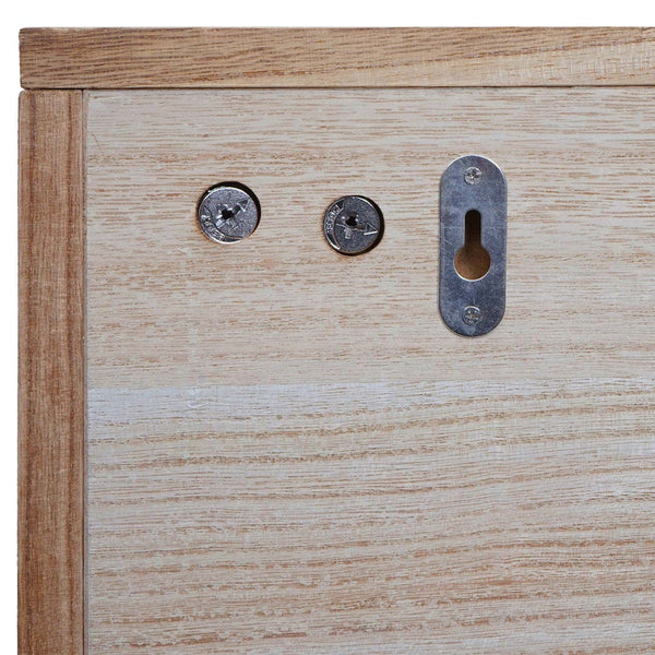 Wandregal Garderobe mit 3 Staufächern 5 Haken 30x80x20cm naturbraun
