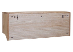 Wandregal Garderobe mit 3 Staufächern 5 Haken 30x80x20cm naturbraun