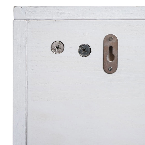 Wandregal Garderobe mit 3 Staufächern 5 Haken 30x80x20cm weiss shabby