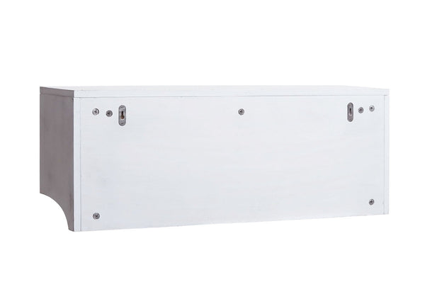 Wandregal Garderobe mit 3 Staufächern 5 Haken 30x80x20cm weiss shabby