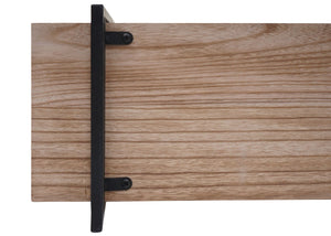Wandregal Hängeregal 3 Regalböden Massivholz Industrial 60x60x18cm natur