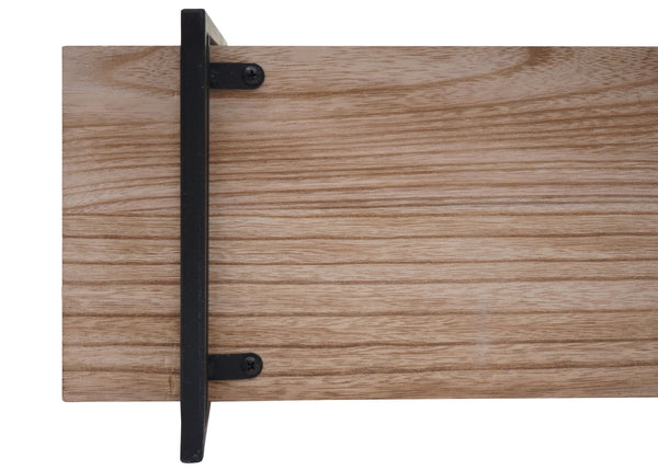 Wandregal Hängeregal 3 Regalböden Massivholz Industrial 60x60x18cm natur