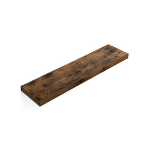 Wooden wall shelf for decorative photos, 60cm, rustic wood