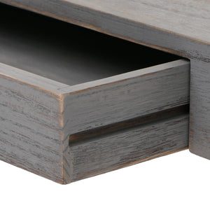 Wandregal JAM-H37 Schweberegal Schublade 8x80x25cm grau shabby