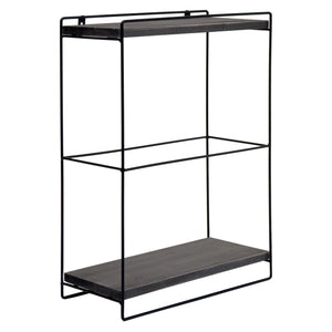 Wandregal JAM-K77 Küchenregal Industrial 50x35x17cm Holz Metall dunkelgrau
