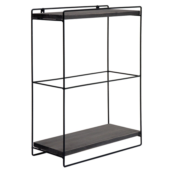 Wandregal JAM-K77 Küchenregal Industrial 50x35x17cm Holz Metall dunkelgrau