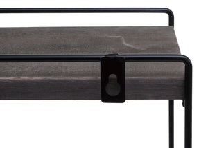 Wandregal JAM-K77 Küchenregal Industrial 50x35x17cm Holz Metall dunkelgrau