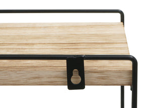 Wandregal JAM-K77 Küchenregal Industrial 50x35x17cm Holz Metall natur