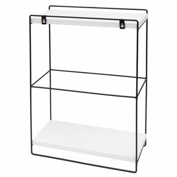 Wandregal JAM-K77 Küchenregal Industrial 50x35x17cm Holz Metall weiss