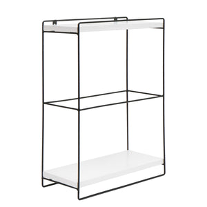 Wandregal JAM-K77 Küchenregal Industrial 50x35x17cm Holz Metall weiss