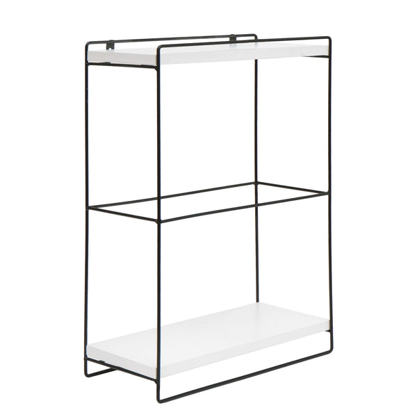 Wandregal JAM-K77 Küchenregal Industrial 50x35x17cm Holz Metall weiss