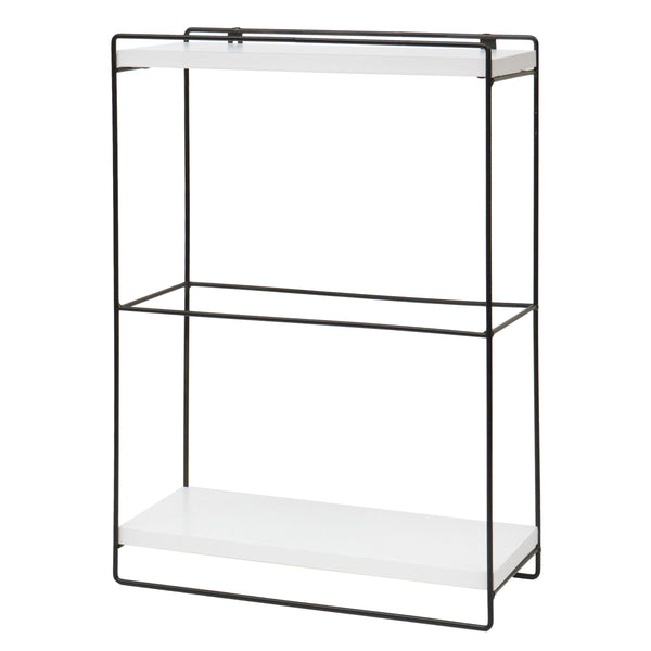 Wandregal JAM-K77 Küchenregal Industrial 50x35x17cm Holz Metall weiss