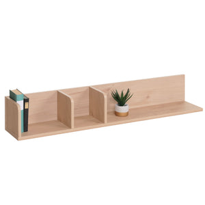 Wandregal JAM-M48 Schweberegal 3 Fächer 20x120x21cm Mango-Holz beige