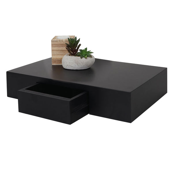 Wandregal Oise Regal mit Schublade 40cm schwarz
