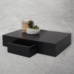 Wandregal Oise Regal mit Schublade 40cm schwarz