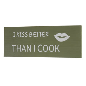 Wandschild Dekoschild Holzschild Shabby-Look Vintage 40cm Kiss
