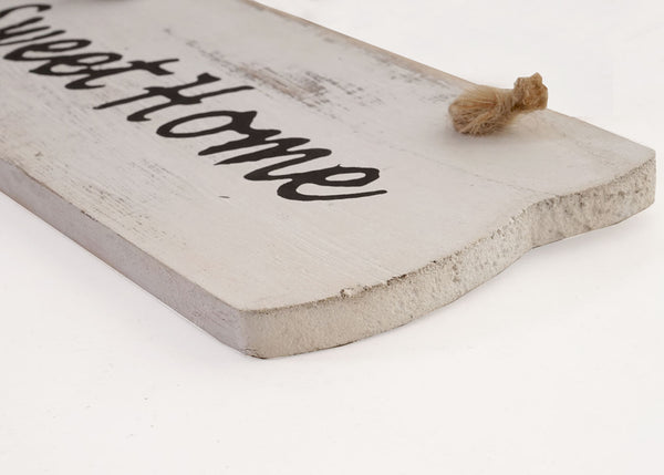 Wandschild Dekoschild Holzschild Shabby-Look 10x25x1cm weiss Sweet Home