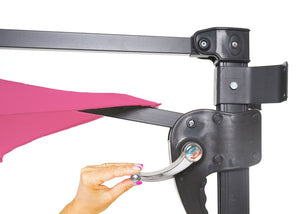 Wandschirm Ampelschirm Balkonschirm 3m neigbar pink-rosarot