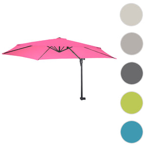 Wandschirm Ampelschirm Balkonschirm 3m neigbar pink-rosarot