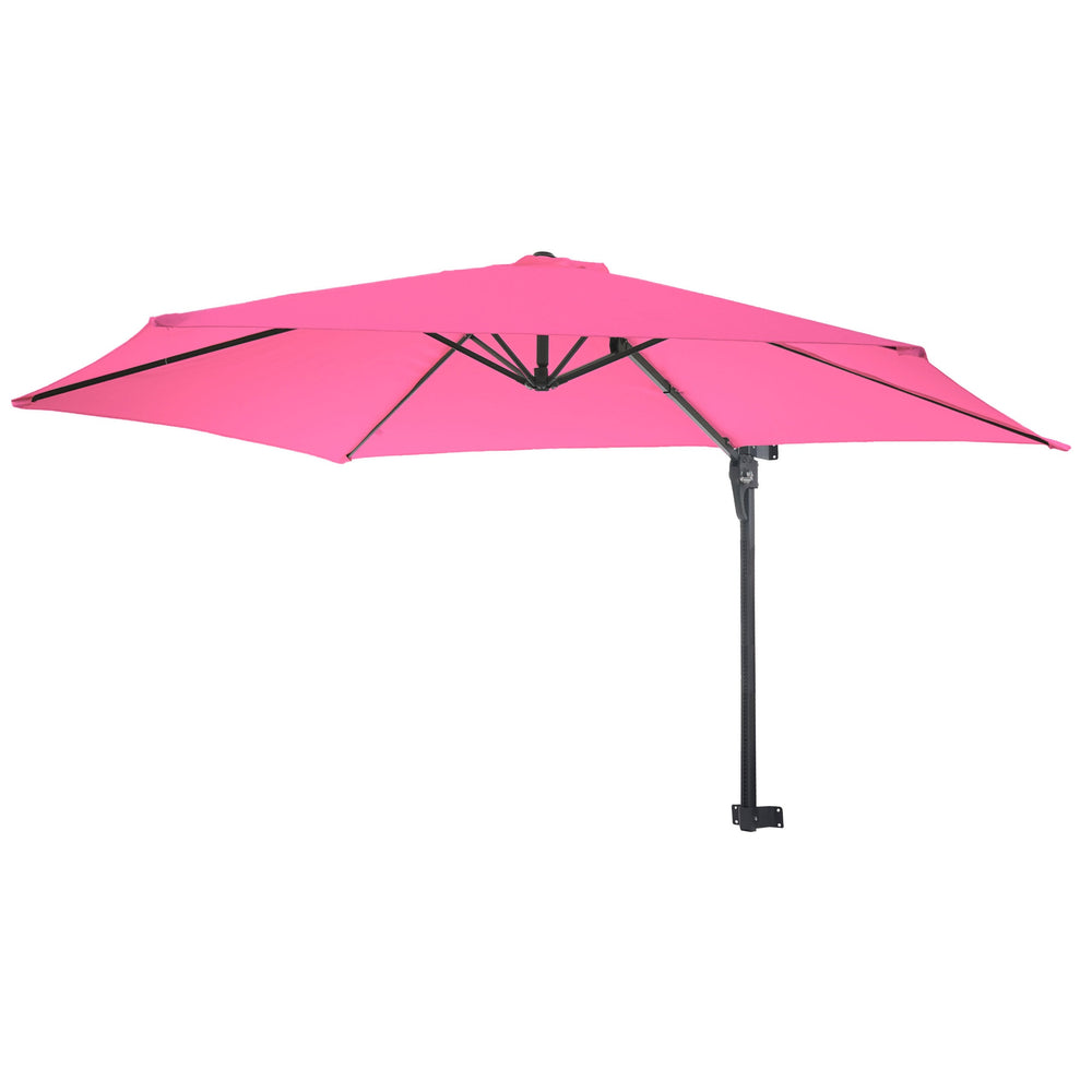 Wandschirm Ampelschirm Balkonschirm 3m neigbar pink-rosarot