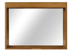 Wandspiegel Badspiegel Holzrahmen 77x100cm Teak