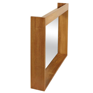 Wandspiegel Badspiegel Holzrahmen 77x100cm Teak