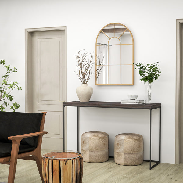 Wandspiegel Fenster Design mit Metallrahmen Gold