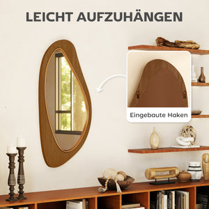 Wandspiegel Fensterlook mit Holzrahmen für Schlafzimmer