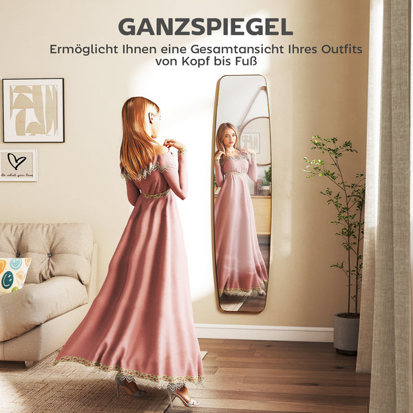 Wandspiegel Fensteroptik Dekospiegel mit Metallrahmen gold