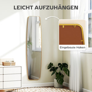 Wandspiegel Fensteroptik Dekospiegel mit Metallrahmen gold