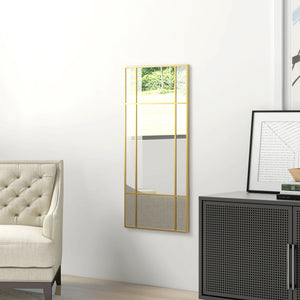 Wandspiegel mit goldfarbenem Metallrahmen für Wohnzimmer