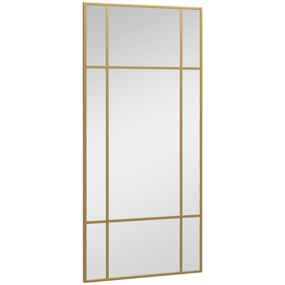 Wandspiegel mit goldfarbenem Metallrahmen für Wohnzimmer