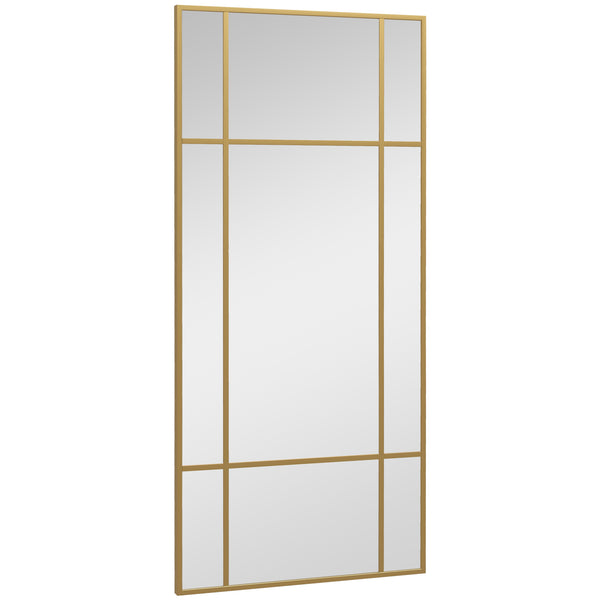Wandspiegel mit goldfarbenem Metallrahmen für Wohnzimmer