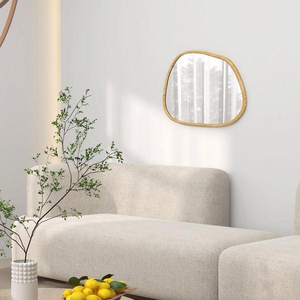 Wandspiegel Vintage Design Massivholz natur
