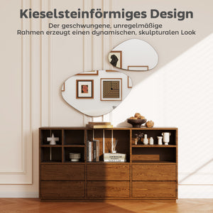 Wandspiegel Set Fensterspiegel modern mit Metallrahmen schwarz