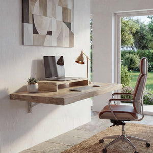 Wandtisch Wandklapptisch klappbar Massivholz 100x50cm naturfarben