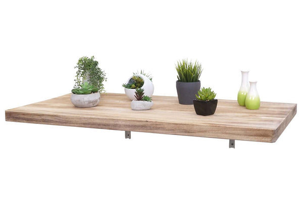 Wandtisch Wandklapptisch klappbar Massivholz 100x50cm naturfarben