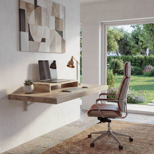 Wandtisch Wandklapptisch klappbar Massivholz 100x50cm naturfarben